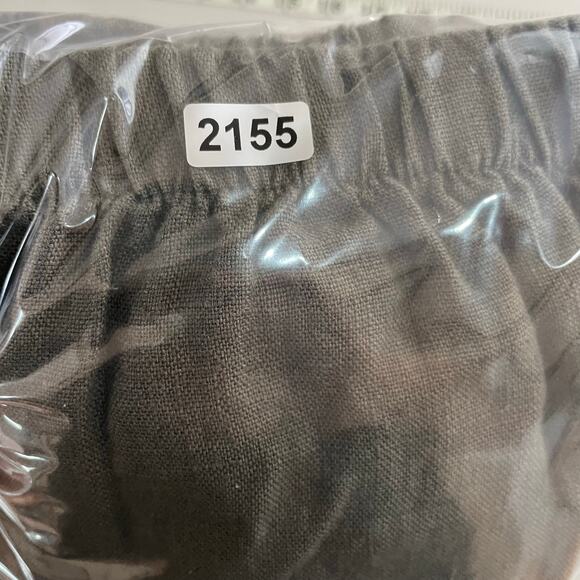 FLAX Army Green Women's Baggy Wide Leg Ankle Pants 100% Linen Size 3X Lagenlook - Picture 14 of 14